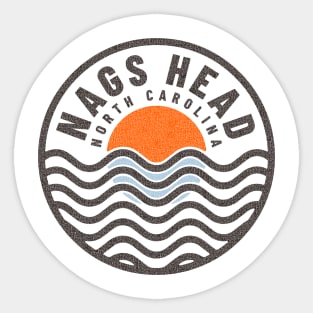 Nags Head, NC Summertime Vacationing Sunrise Waves Sticker